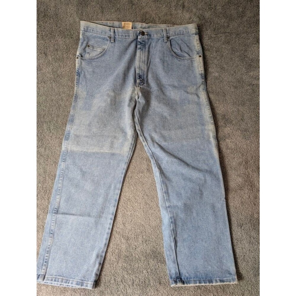Wrangler Rugged Wear Relaxed Fit Men's Jeans Size 42 X 30 Light Wash High  Rise